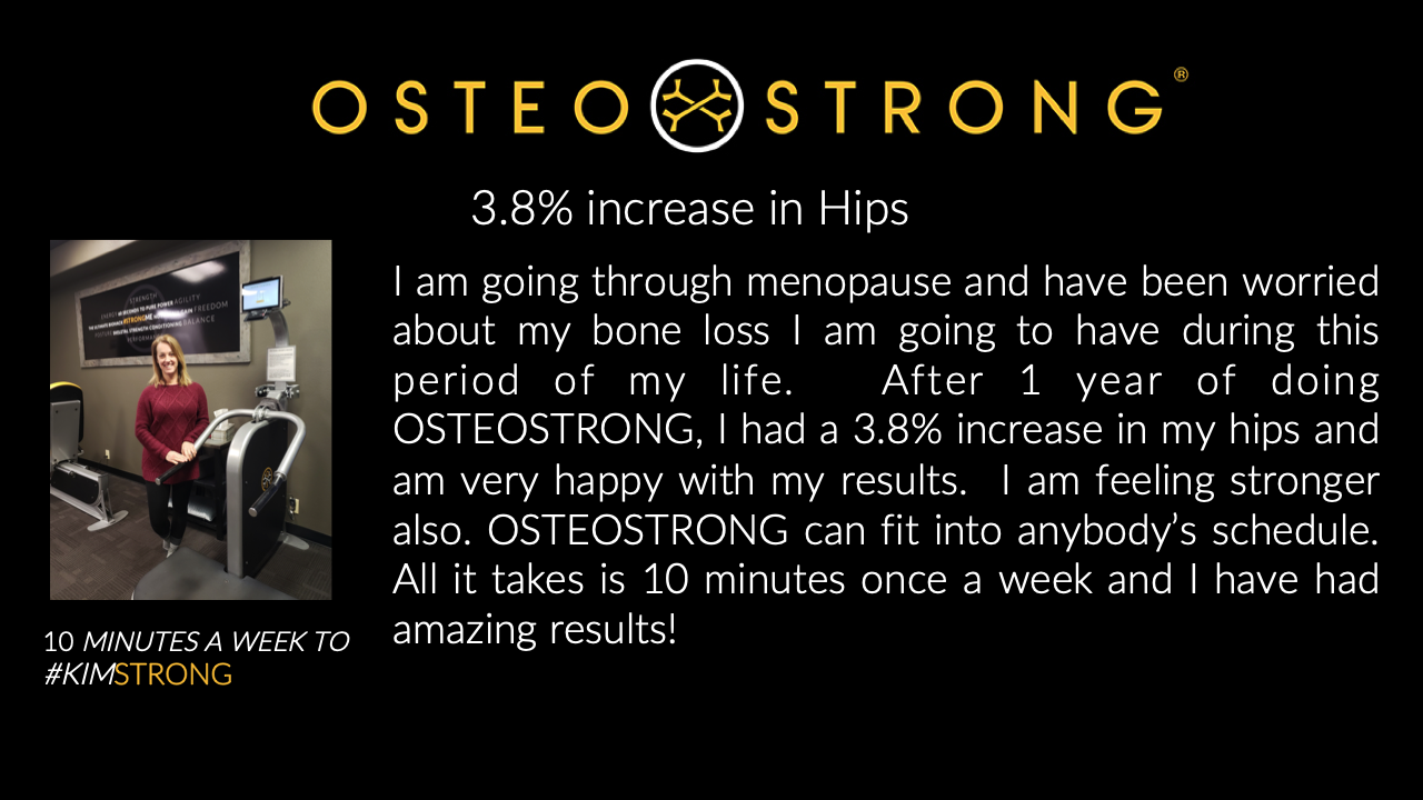 Member story: 3.8% increase in hips after 1 year.